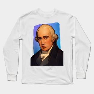 Scottish Inventor James Watt illustration Long Sleeve T-Shirt